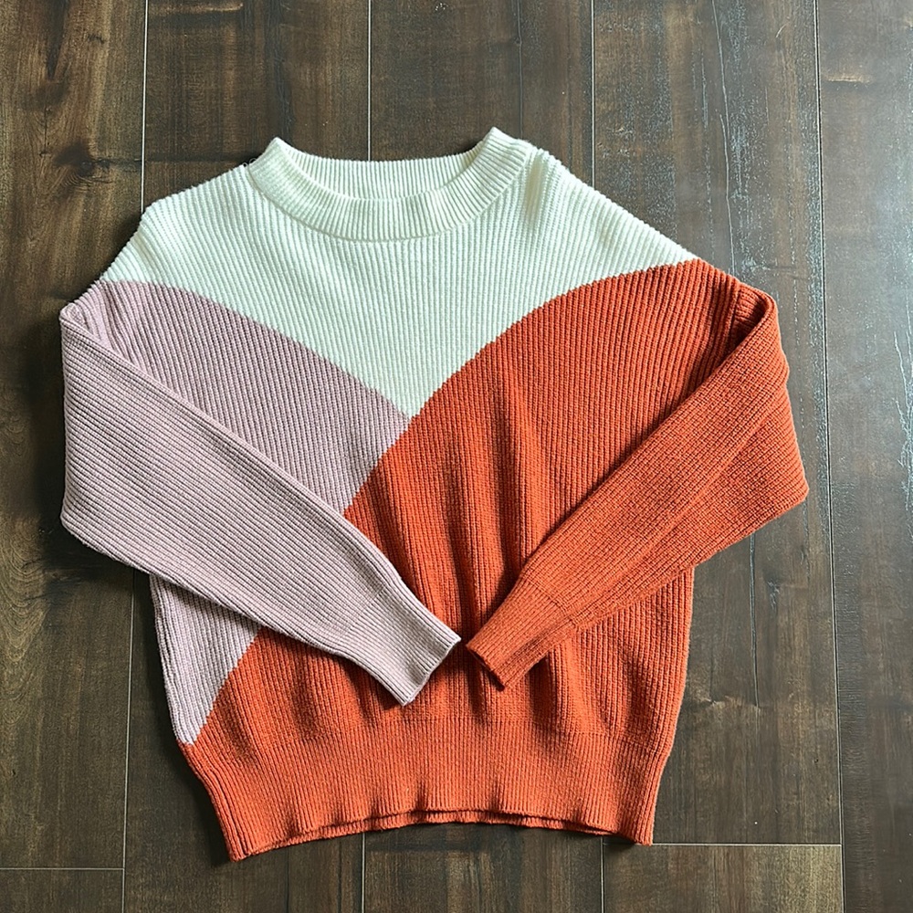 NWOT Karmiti Diagonal Colorblock Sweater